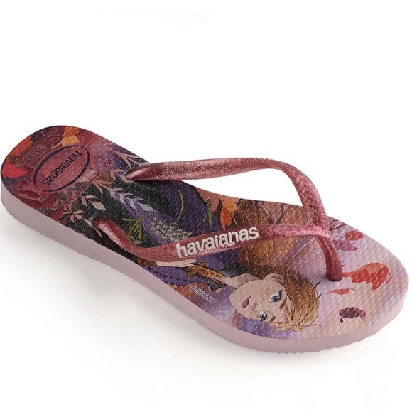 Havaianas Frozen Themed Pink Flip Flops - Picture 5 of 6